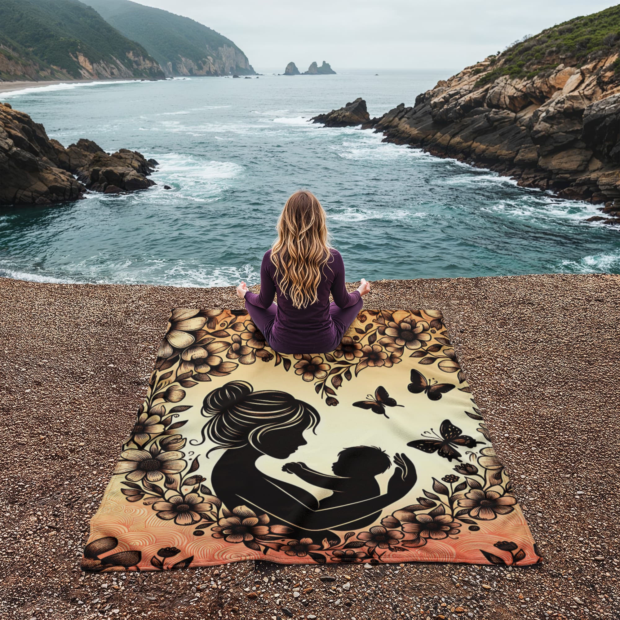 Cozy Love – Soft Coral Fleece Blanket for Mom