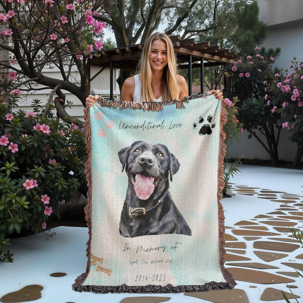Forever in Our Hearts – Personalized Dog Memorial Blanket