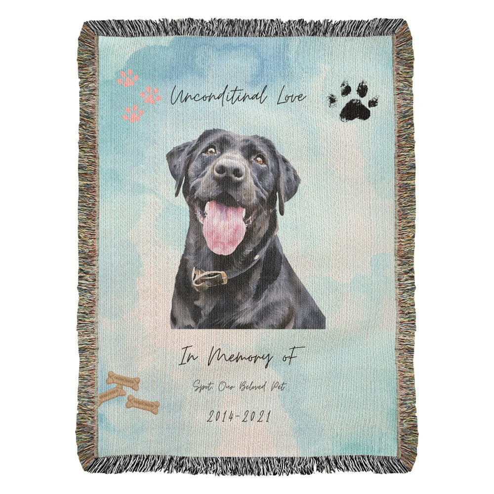 Forever in Our Hearts – Personalized Dog Memorial Blanket