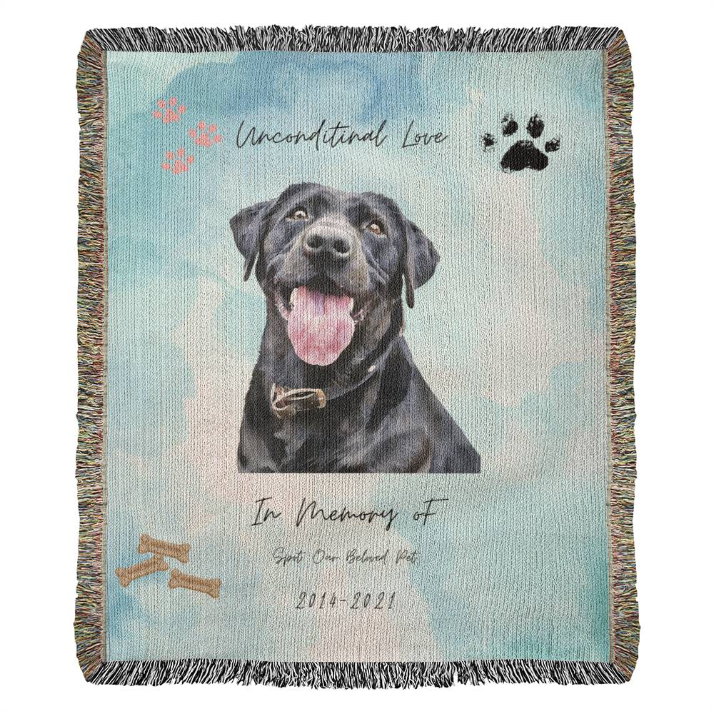 Forever in Our Hearts – Personalized Dog Memorial Blanket