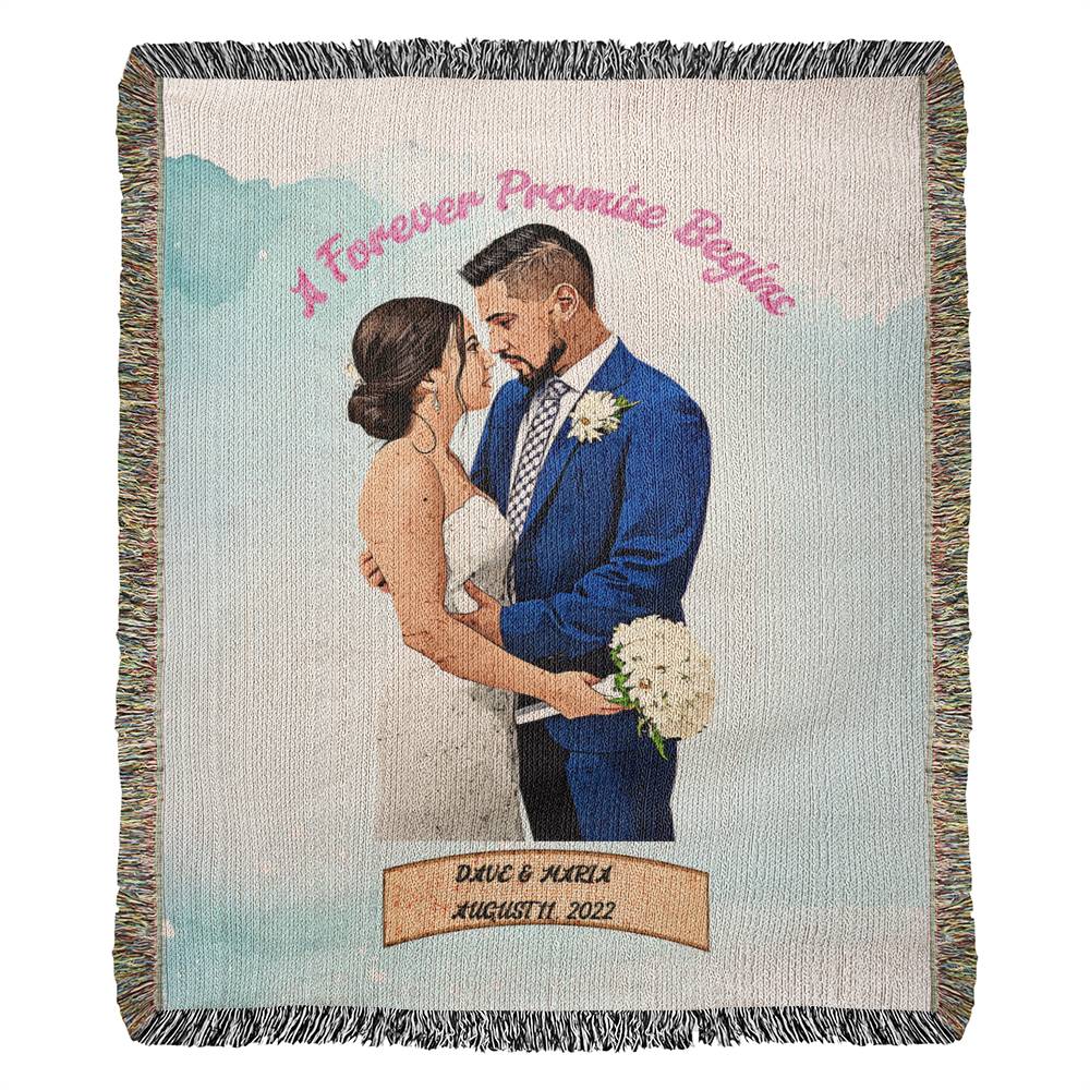 Happily Ever After – Personalized Wedding Blanket for Couples