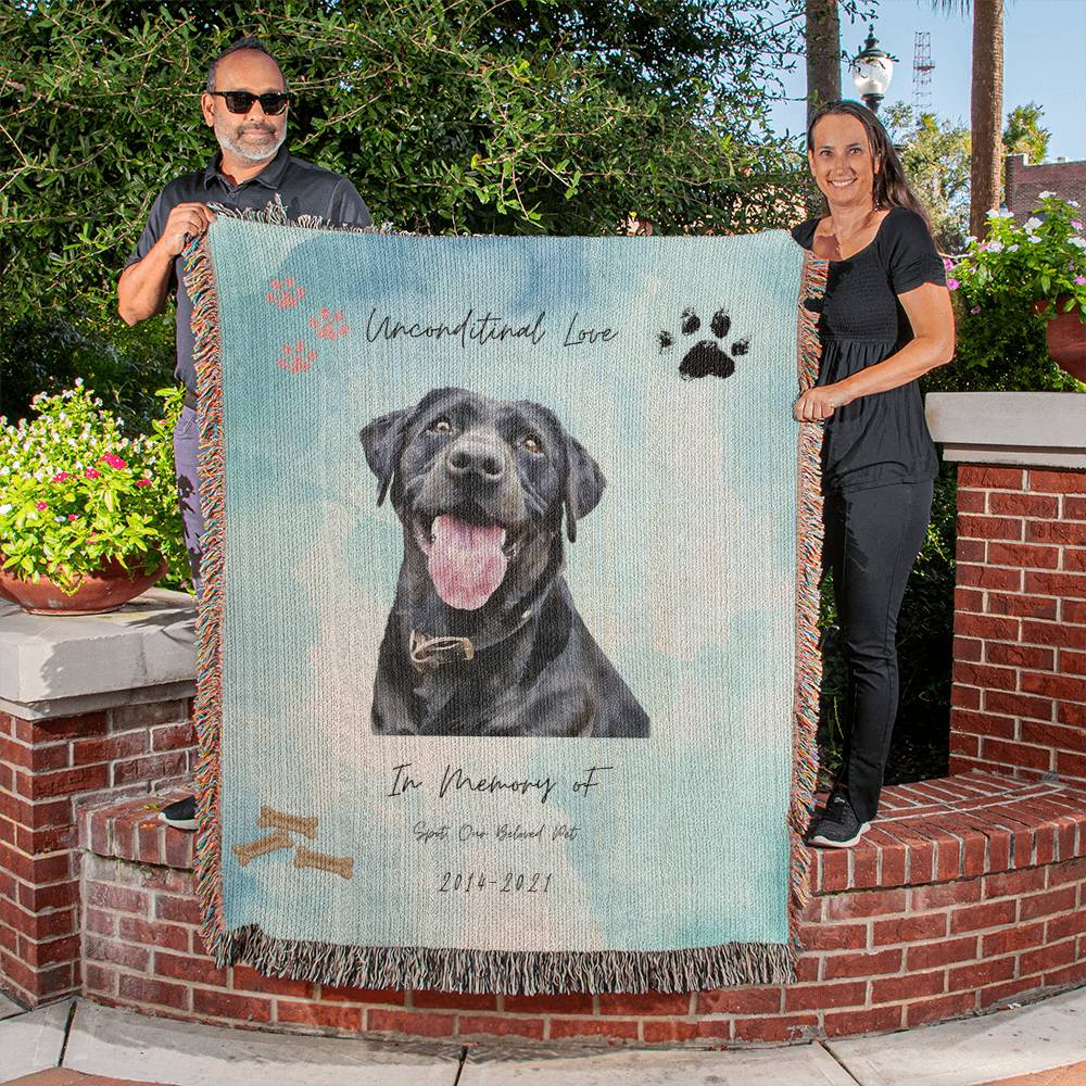 Forever in Our Hearts – Personalized Dog Memorial Blanket