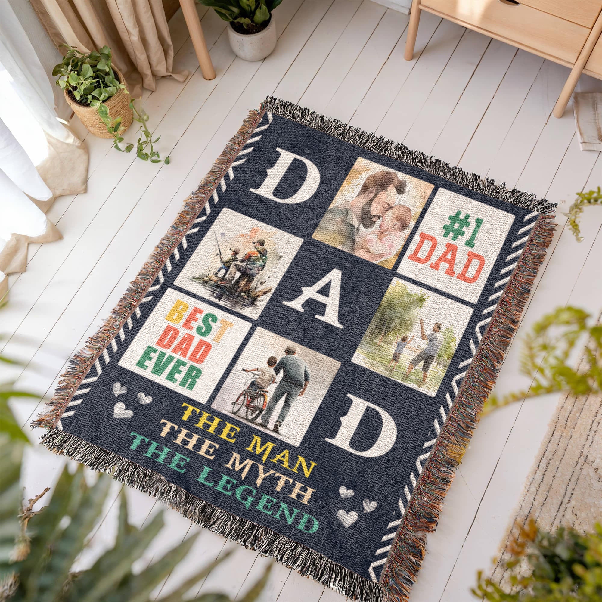 Best Dad Ever - Woven Blanket