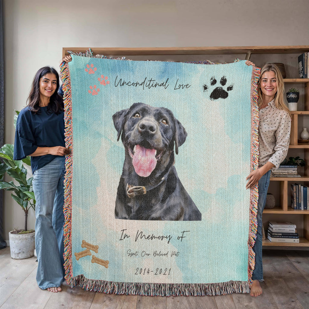 Forever in Our Hearts – Personalized Dog Memorial Blanket