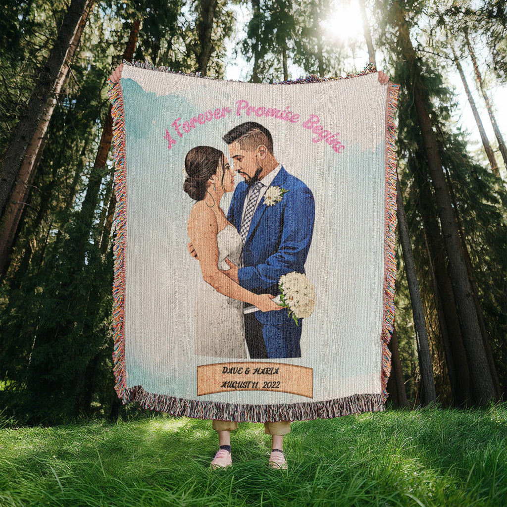 Happily Ever After – Personalized Wedding Blanket for Couples
