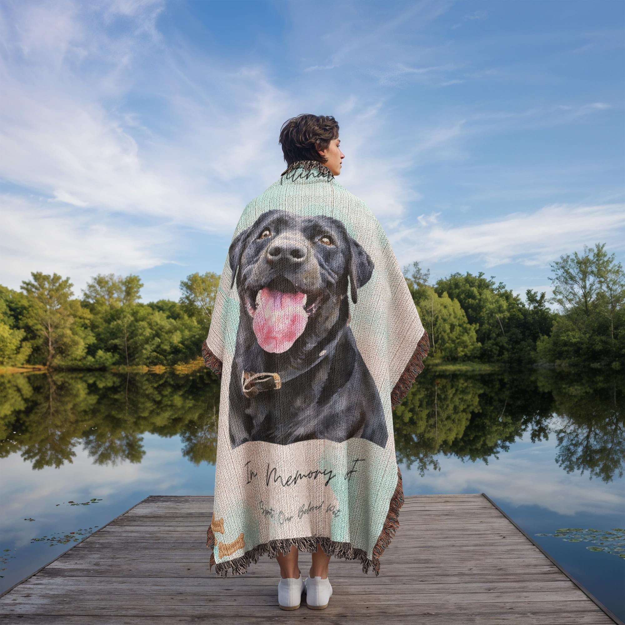 Forever in Our Hearts – Personalized Dog Memorial Blanket