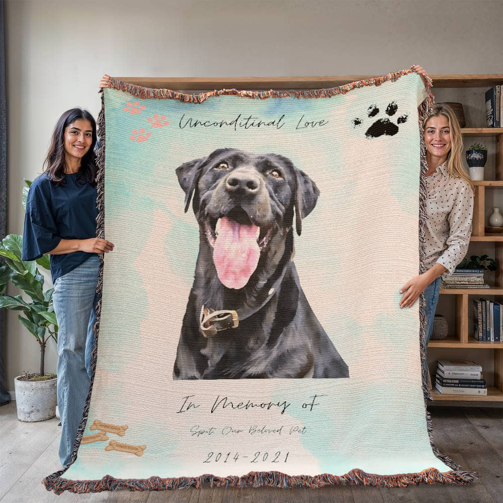 Forever in Our Hearts – Personalized Dog Memorial Blanket